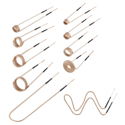10Pcs Magnetic Induction Heater Coil, Inductor Heat Accessories, Mini Heater Coil Kit with Flexibility and V952-CGYJRQXQTJ10HY9QI001V0