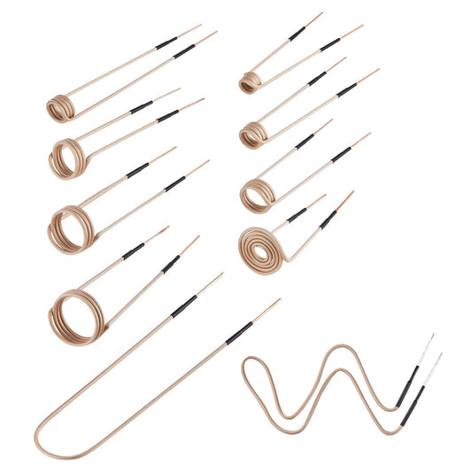 10Pcs Magnetic Induction Heater Coil, Inductor Heat Accessories, Mini Heater Coil Kit with Flexibility and V952-CGYJRQXQTJ10HY9QI001V0