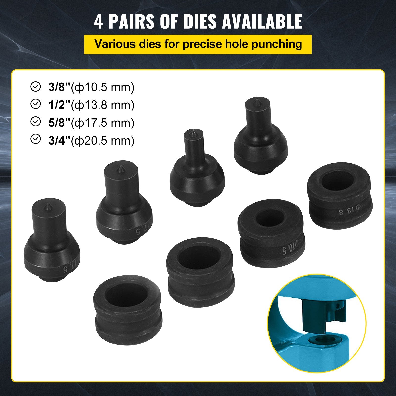 CH-60 Hydraulic Hole Punching Tool 31T Hole Digger Force Puncher Smooth Hole Puncher for Iron Plate Copper V952-CH-60SBFJDKJ00001V0