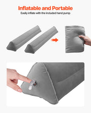 Bed Bumper for Toddlers, 47.4-inch Inflatable Bed Guard Rail with Hand Pump, Non-Slip Flocking Toddler V952-CHCQ2GZ48INC3YCQXV0