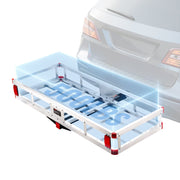49.4 x 22.4 x 7.1 in Hitch Cargo Carrier, 500lb Capacity Trailer Hitch Mount Aluminum Cargo Basket, Luggage V952-CHXLK47206500F92QV0