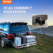 49.4 x 22.4 x 7.1 in Hitch Cargo Carrier, 500lb Capacity Trailer Hitch Mount Aluminum Cargo Basket, Luggage V952-CHXLK47206500F92QV0