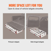 49.4 x 22.4 x 7.1 in Hitch Cargo Carrier, 500lb Capacity Trailer Hitch Mount Aluminum Cargo Basket, Luggage V952-CHXLK47206500F92QV0