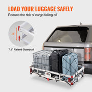 49.4 x 22.4 x 7.1 in Hitch Cargo Carrier, 500lb Capacity Trailer Hitch Mount Aluminum Cargo Basket, Luggage V952-CHXLK47206500F92QV0