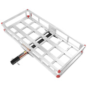49.4 x 22.4 x 7.1 in Hitch Cargo Carrier, 500lb Capacity Trailer Hitch Mount Aluminum Cargo Basket, Luggage V952-CHXLK47206500F92QV0
