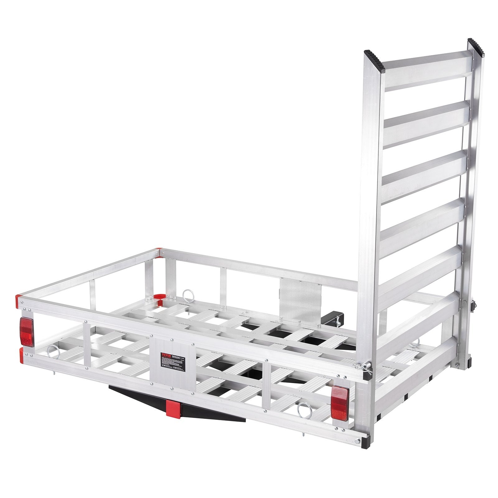 50 x 29.5 x 8.7 in Hitch Cargo Carrier, 500lb Capacity Trailer Hitch Mount Aluminum Cargo Basket with Folding V952-CHXLK47286500HPGUV0