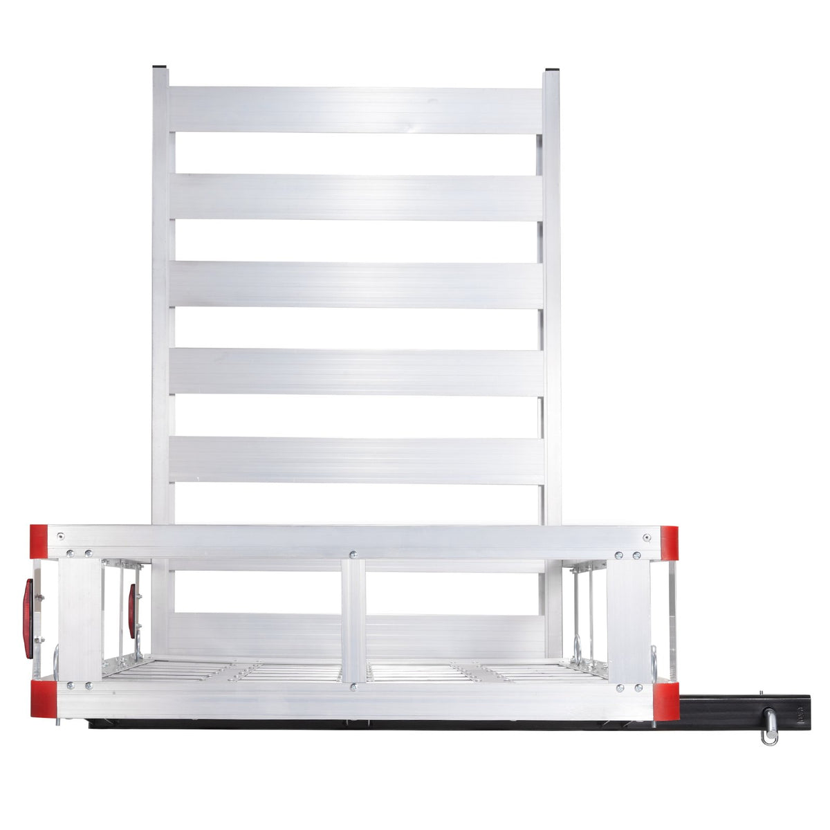 50 x 29.5 x 8.7 in Hitch Cargo Carrier, 500lb Capacity Trailer Hitch Mount Aluminum Cargo Basket with Folding V952-CHXLK47286500HPGUV0