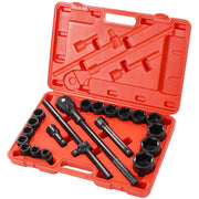 3/4 in Drive Impact Socket Set, 21 Pieces SAE 3/4 in to 2 in, 6 Point Cr-V Alloy Steel for Auto Repair, V952-CJ1CRV2134SAERCDUV0