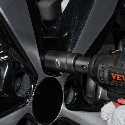3/8" Drive Impact Socket Set, 90 Piece Socket Set SAE 1/4"-3/4" and Metric 6-19mm, 6 Point Cr-Mo Alloy Steel V952-CJ38SAECRMO90NGRCV0