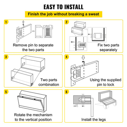 DIY Murphy Bed Springs Mechanism Hardware Kit Horizontal for Twin Size Bed V952-CJCFCJ00000000001V0