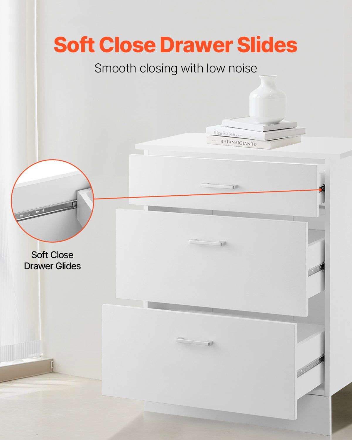 White Shaker Base Cabinet with 3 Drawers, 60 cm Unassembled Drawer Base Cabinet, 60 W x 48 D x 82 H Ready to V952-CJDJCJDJ3CW6PZGL7V0