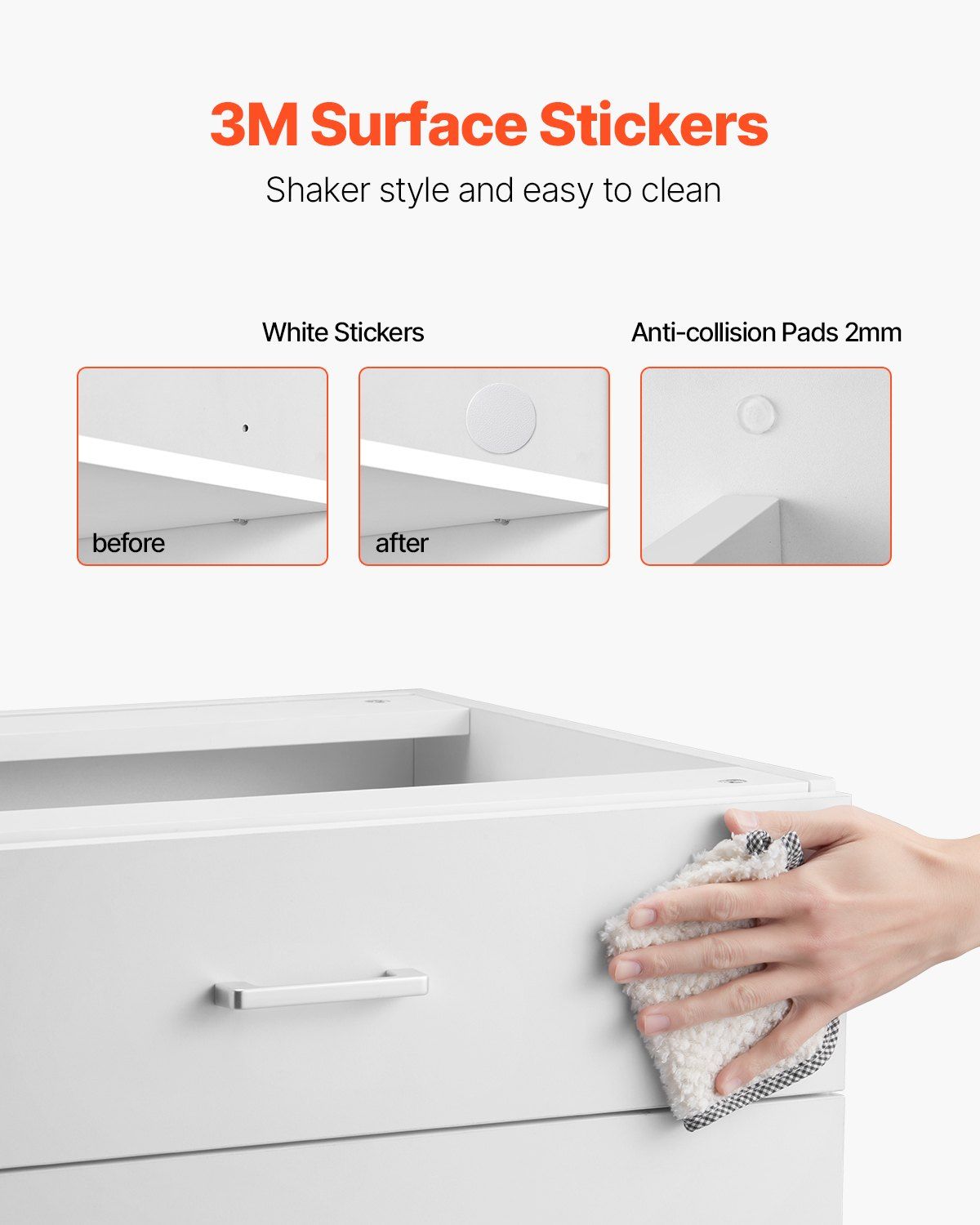 White Shaker Base Cabinet with 3 Drawers, 60 cm Unassembled Drawer Base Cabinet, 60 W x 48 D x 82 H Ready to V952-CJDJCJDJ3CW6PZGL7V0