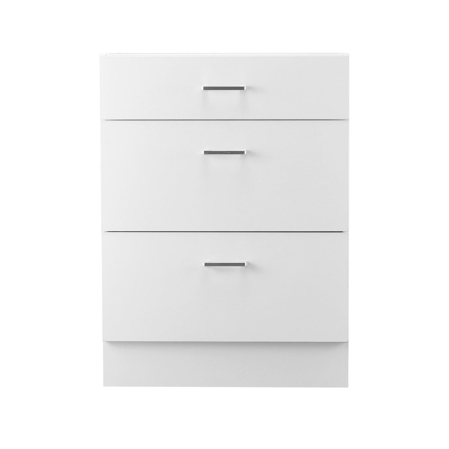 White Shaker Base Cabinet with 3 Drawers, 60 cm Unassembled Drawer Base Cabinet, 60 W x 48 D x 82 H Ready to V952-CJDJCJDJ3CW6PZGL7V0