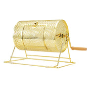 Raffle Drum, 11.6 x 7.48 inch Brass Plated Raffle Ticket Spinning Cage, Holds 2500 Tickets or 100 Ping Pong V952-CJGJS12YC0003G2KPV0