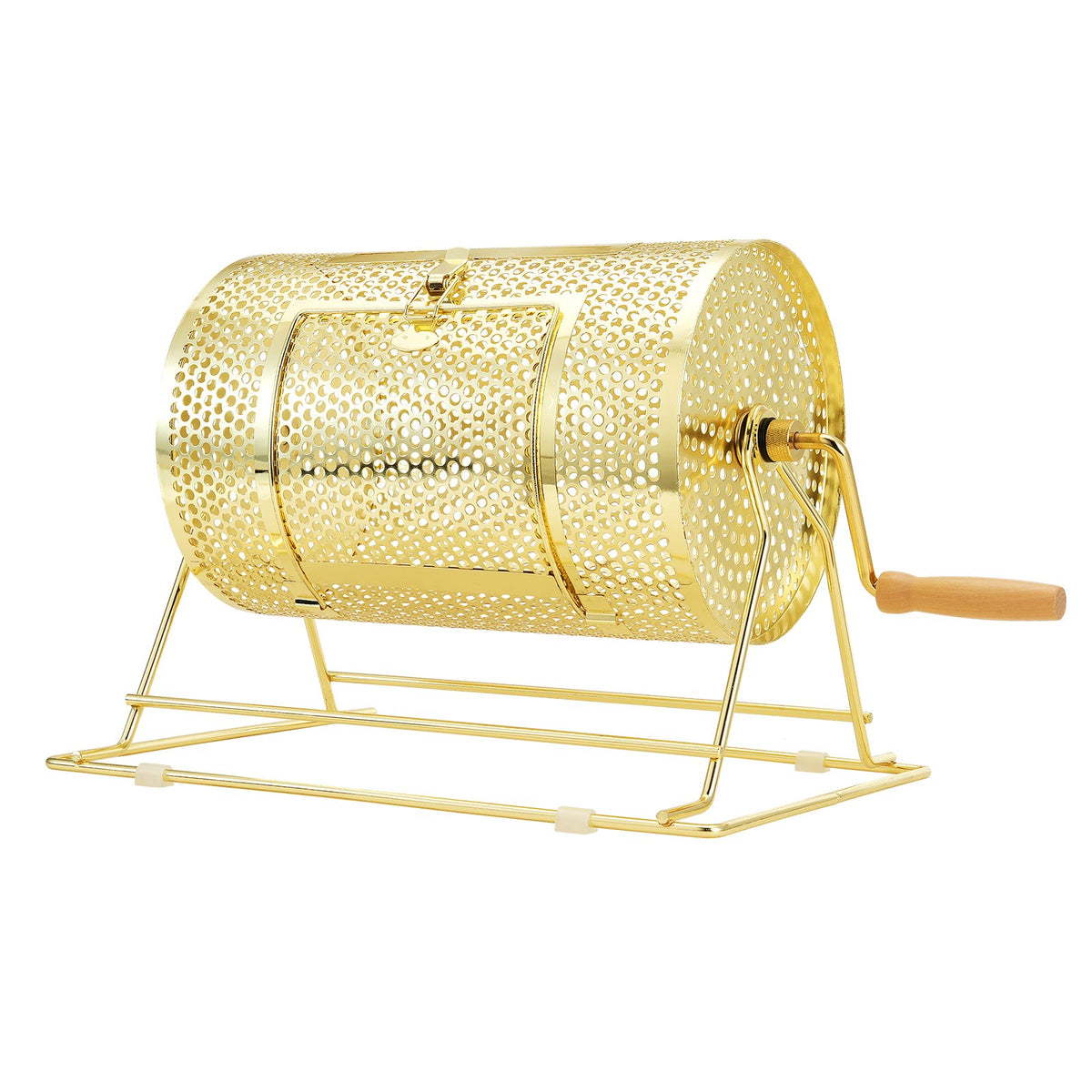 Raffle Drum, 11.6 x 7.48 inch Brass Plated Raffle Ticket Spinning Cage, Holds 2500 Tickets or 100 Ping Pong V952-CJGJS12YC0003G2KPV0