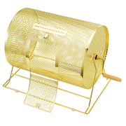 Raffle Drum, 16.1 x 12 inch Brass Plated Raffle Ticket Spinning Cage, Holds 5000 Tickets or 200 Ping Pong V952-CJGJS16YC000Z86CGV0
