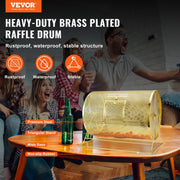 Raffle Drum, 14.8 x 21.26 inch Brass Plated Raffle Ticket Spinning Cage, Holds 10000 Tickets or 300 Ping Pong V952-CJGJS19YC000HNSYJV0