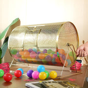 Raffle Drum, 14.8 x 21.26 inch Brass Plated Raffle Ticket Spinning Cage, Holds 10000 Tickets or 300 Ping Pong V952-CJGJS19YC000HNSYJV0
