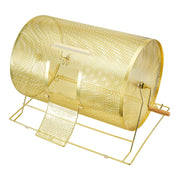 Raffle Drum, 14.8 x 21.26 inch Brass Plated Raffle Ticket Spinning Cage, Holds 10000 Tickets or 300 Ping Pong V952-CJGJS19YC000HNSYJV0