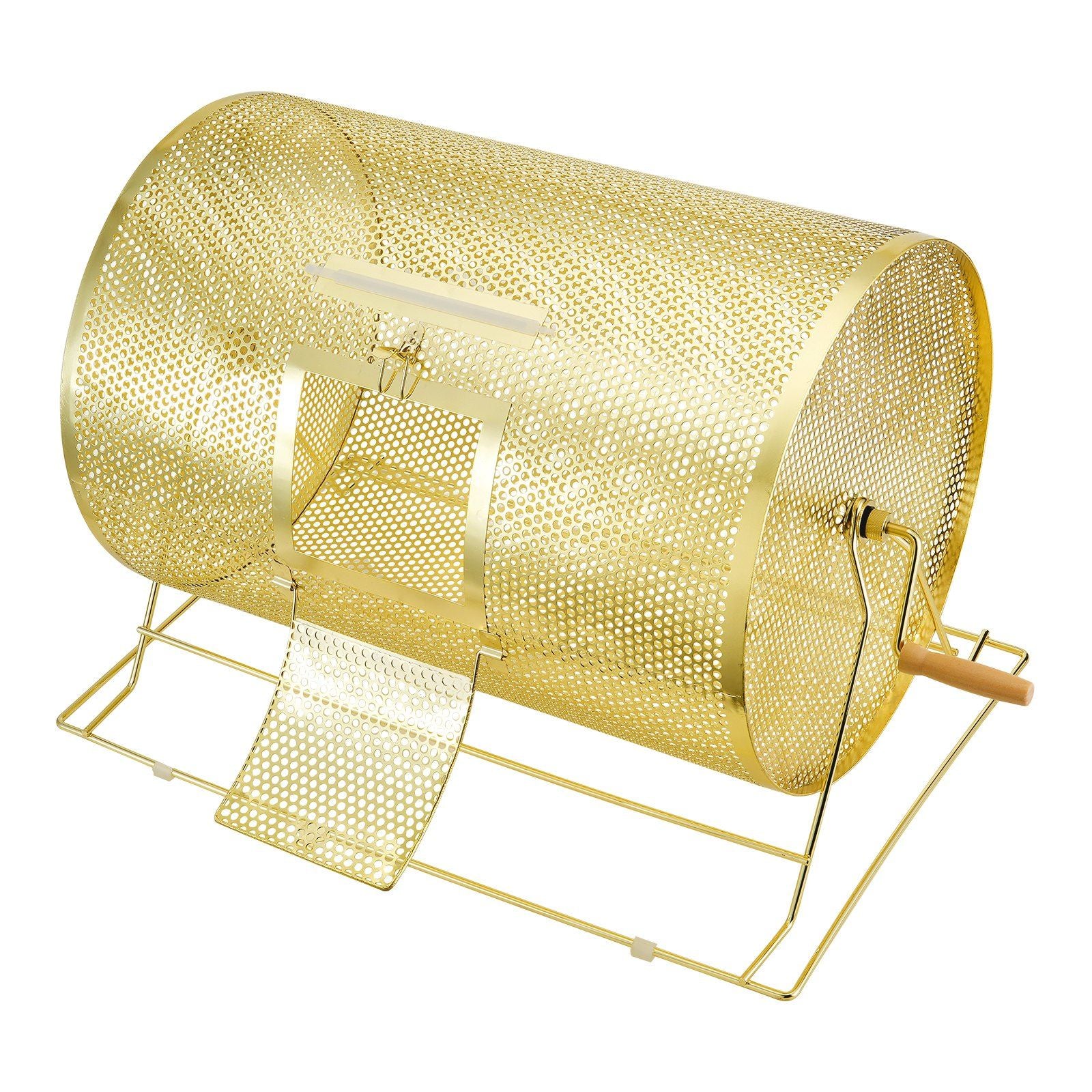 Raffle Drum, 14.8 x 21.26 inch Brass Plated Raffle Ticket Spinning Cage, Holds 10000 Tickets or 300 Ping Pong V952-CJGJS19YC000HNSYJV0