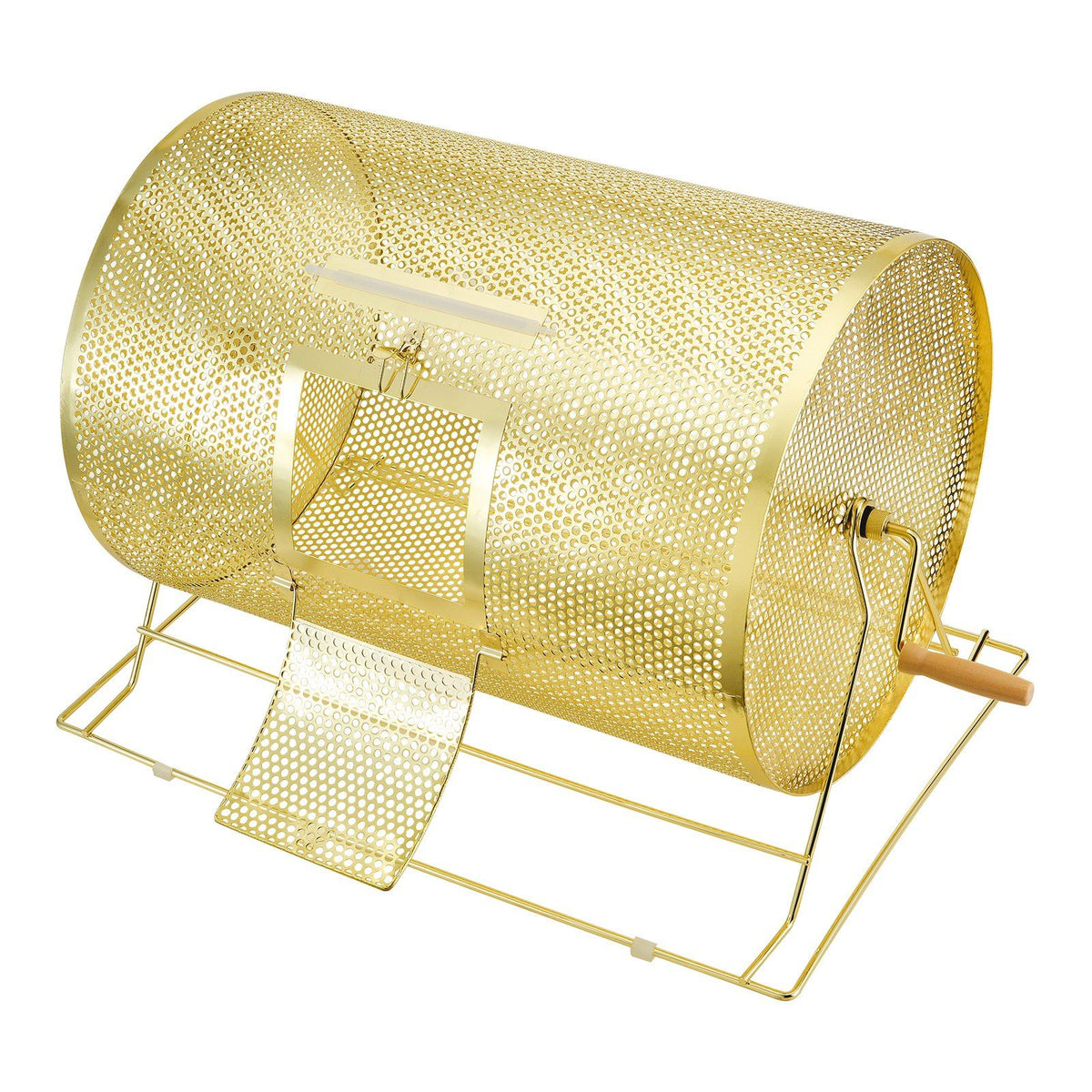 Raffle Drum, 14.8 x 21.26 inch Brass Plated Raffle Ticket Spinning Cage, Holds 10000 Tickets or 300 Ping Pong V952-CJGJS19YC000HNSYJV0