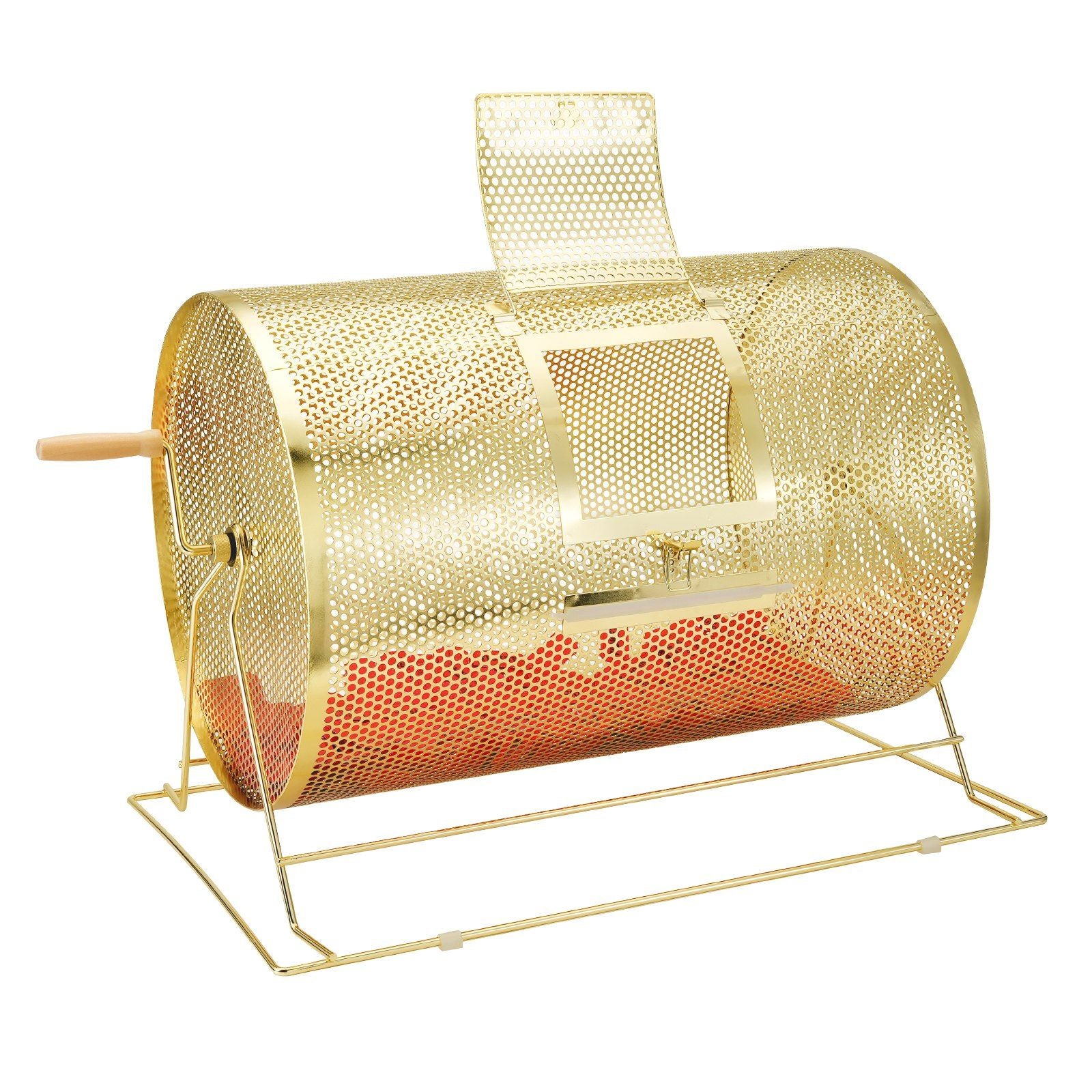 Raffle Drum, 14.8 x 21.26 inch Brass Plated Raffle Ticket Spinning Cage, Holds 10000 Tickets or 300 Ping Pong V952-CJGJS19YC000HNSYJV0