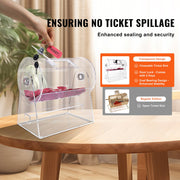 Acrylic Raffle Drum, Holds 2500 Tickets or 100 Raffle Balls, Professional Raffle Ticket Spinning Cage with 2 V952-CJGSL12YC0007VKLTV0