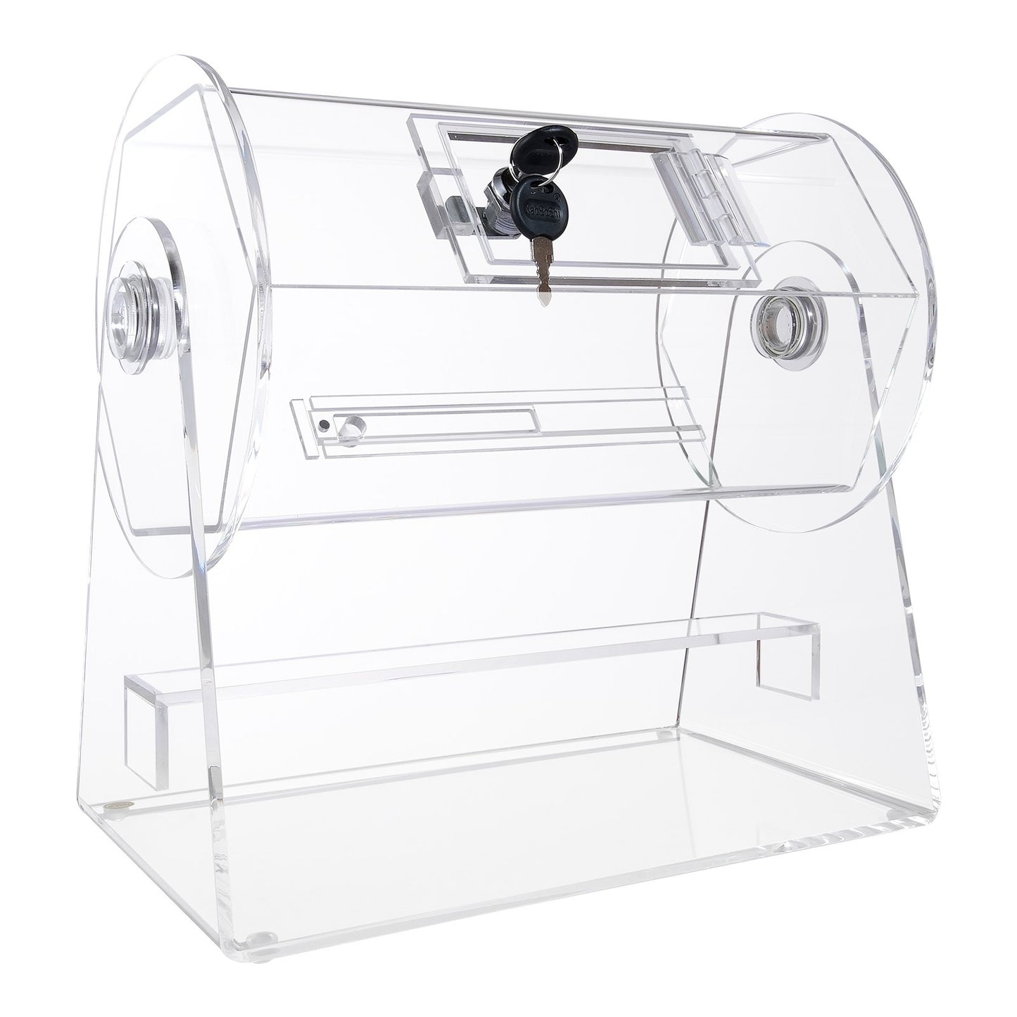 Acrylic Raffle Drum, Holds 2500 Tickets or 100 Raffle Balls, Professional Raffle Ticket Spinning Cage with 2 V952-CJGSL12YC0007VKLTV0