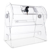 Acrylic Raffle Drum, Holds 2500 Tickets or 100 Raffle Balls, Professional Raffle Ticket Spinning Cage with 2 V952-CJGSL12YC0007VKLTV0