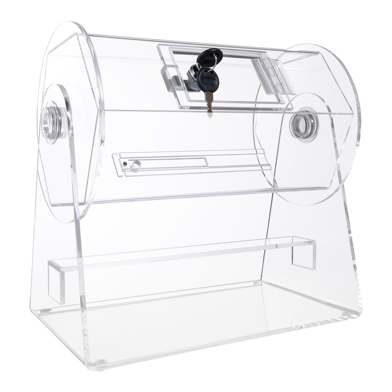 Acrylic Raffle Drum, Holds 2500 Tickets or 100 Raffle Balls, Professional Raffle Ticket Spinning Cage with 2 V952-CJGSL12YC0007VKLTV0