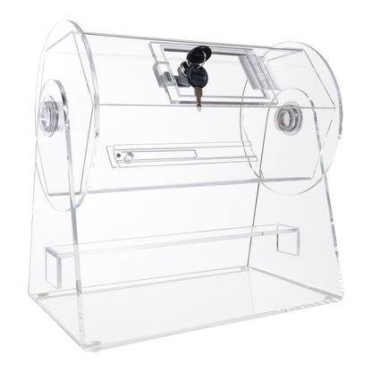 Acrylic Raffle Drum, Holds 2500 Tickets or 100 Raffle Balls, Professional Raffle Ticket Spinning Cage with 2 V952-CJGSL12YC0007VKLTV0