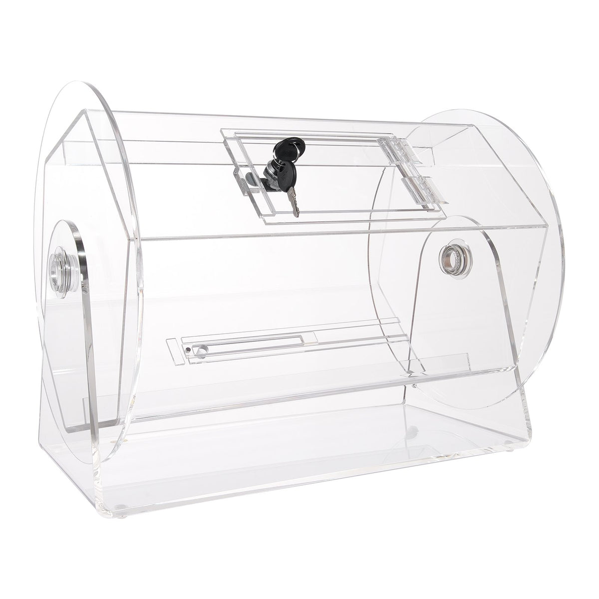 Acrylic Raffle Drum, Holds 5000 Tickets or 200 Raffle Balls, Professional Raffle Ticket Spinning Cage with 2 V952-CJGSL16YC000SJDVGV0