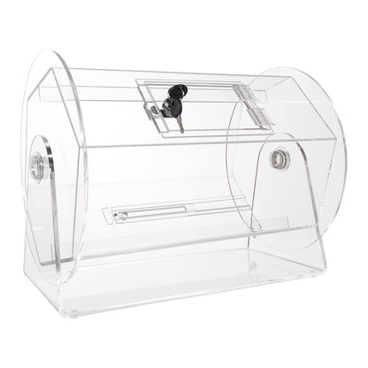 Acrylic Raffle Drum, Holds 5000 Tickets or 200 Raffle Balls, Professional Raffle Ticket Spinning Cage with 2 V952-CJGSL16YC000SJDVGV0