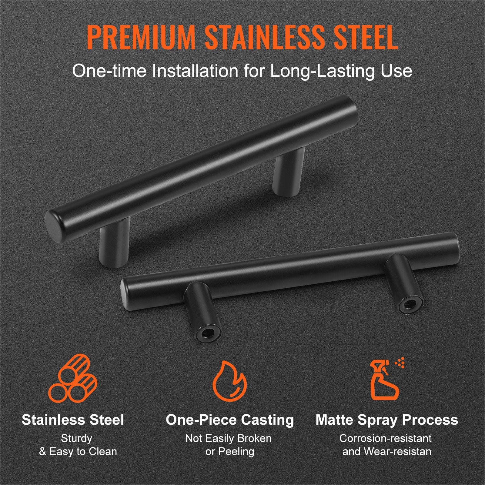 30 Pack Cabinet Pulls, 3in / 76mm Center to Center Slim Kitchen Cabinet Drawer, Stainless Steel Modern V952-CJLSBXGPS30PYUFNMV0