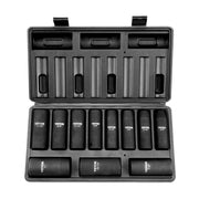 1/2" Drive Impact Socket Set, 11 Piece Deep Socket Set SAE 3/8"-1", 6 Point CR-V Alloy Steel for Auto Repair, V952-CJT12SAECRV11JO1IV0