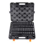 1/2" Drive Impact Socket Set, 65 Piece Socket Set SAE 3/8" to 1-1/4" and Metric 10-24mm, 6 Point Cr-V Alloy V952-CJT12SAECRV65DDRDV0