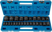 Impact Sockets Set 1/2 Inch Drive 26PCS Standard Length Impact Set 6-Point V952-CJTT12IN26PC00001V0