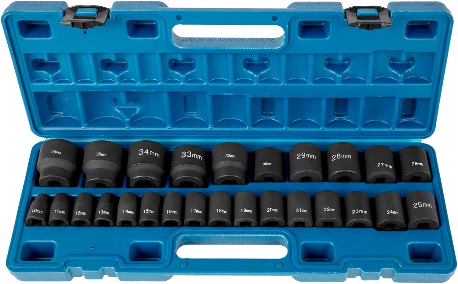 Impact Sockets Set 1/2 Inch Drive 26PCS Standard Length Impact Set 6-Point V952-CJTT12IN26PC00001V0