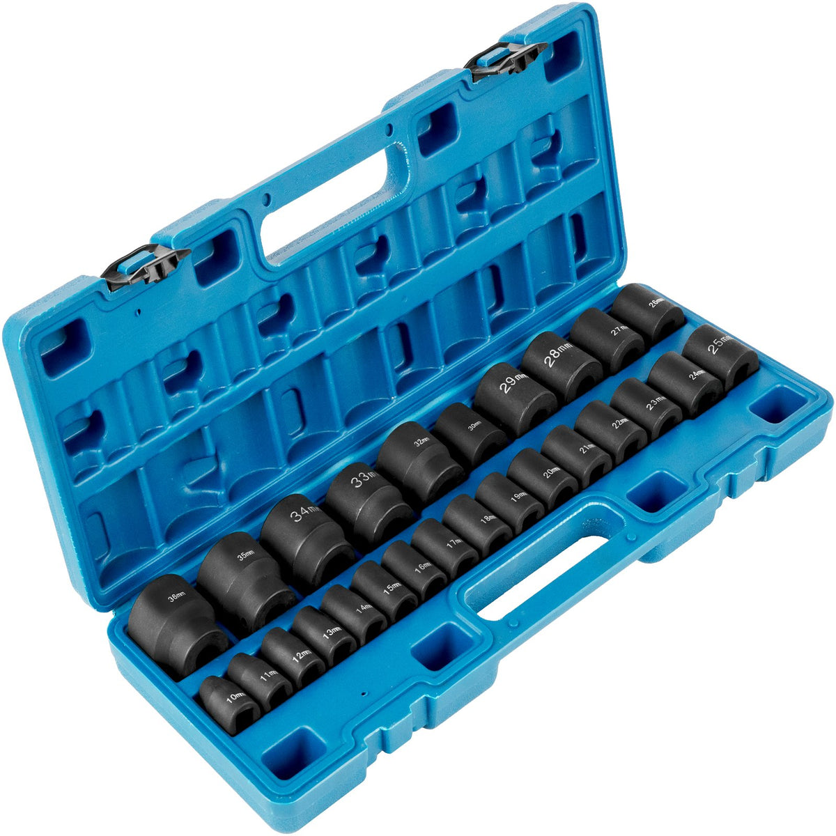 Impact Sockets Set 1/2 Inch Drive 26PCS Standard Length Impact Set 6-Point V952-CJTT12IN26PC00001V0
