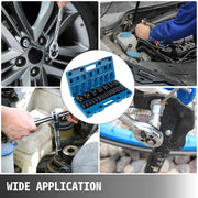 Impact Socket Set 1/2 Inches 19 Piece Impact Sockets, Standard Socket Assortment, 1/2 Inches Drive Socket Set V952-CJTT19PC12INBZ001V0