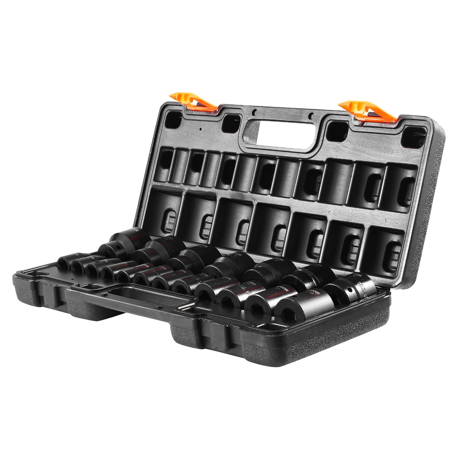 Impact Socket Set 1/2 Inches 19 Piece Impact Sockets, Standard Socket Assortment, 1/2 Inches Drive Socket Set V952-CJTT19PC12INBZ001V0