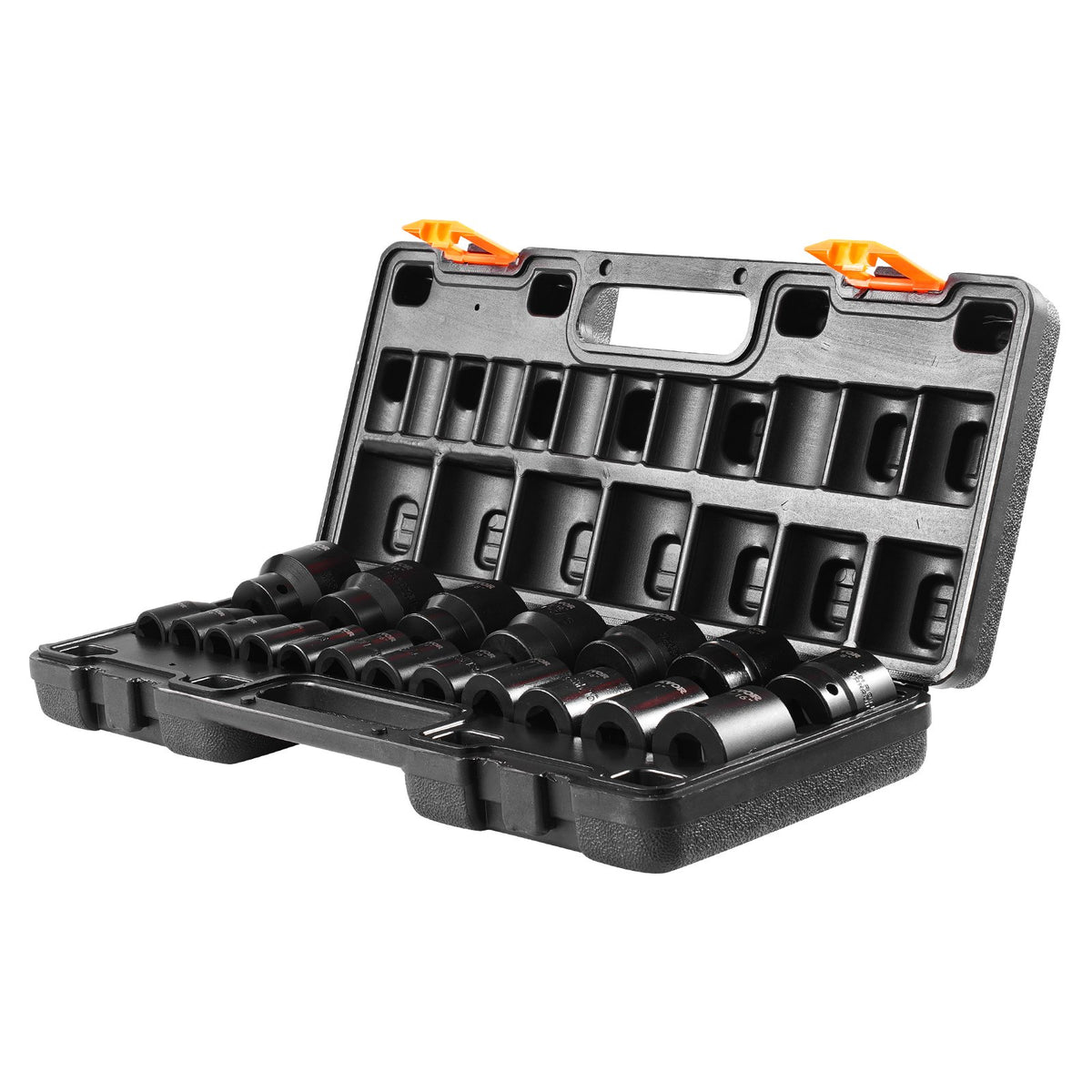 Impact Socket Set 1/2 Inches 19 Piece Impact Sockets, Standard Socket Assortment, 1/2 Inches Drive Socket Set V952-CJTT19PC12INBZ001V0