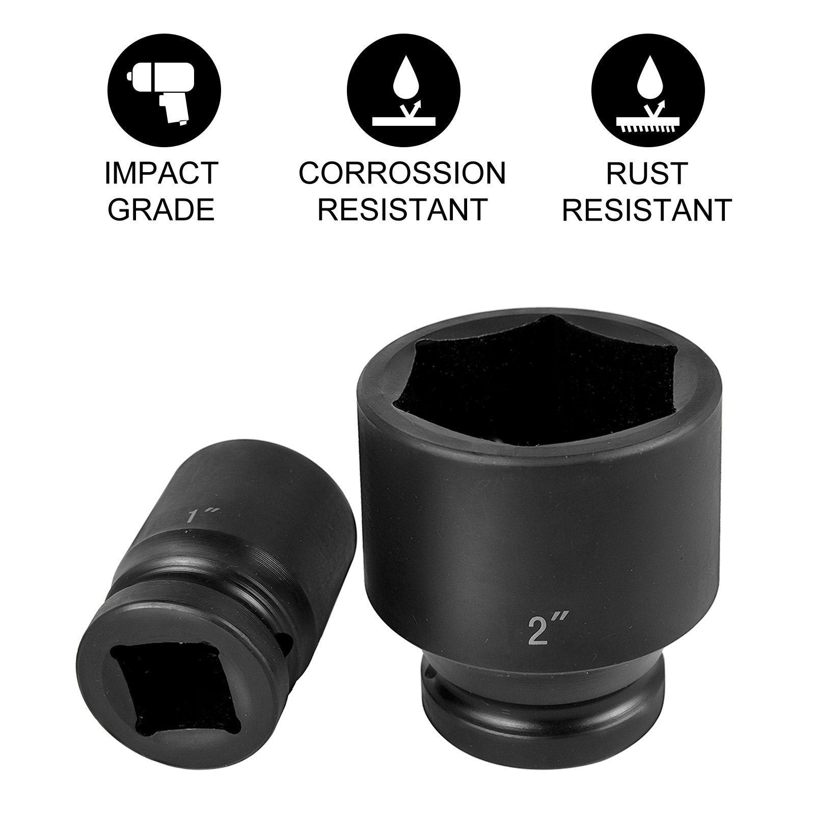Impact Socket Set 3/4 Inches 29 Piece Impact Sockets, 6-Point Sockets, Rugged Construction, CR-M0, 3/4 Inches V952-CJTT34IN29PC00001V0
