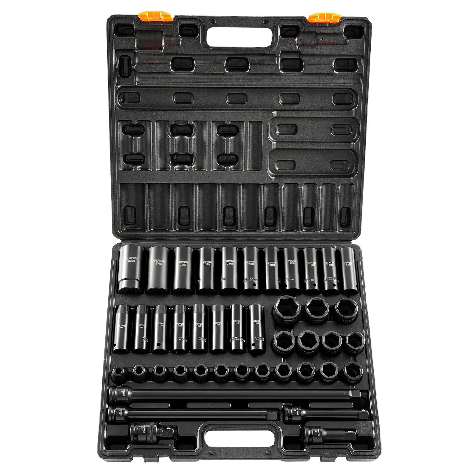 Impact Socket Set 43 Piece Impact Sockets, Standard Socket Assortment, Drive Socket Set 6-Point Sockets V952-CJTT43PC12INZJ001V0