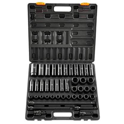 Impact Socket Set 43 Piece Impact Sockets, Standard Socket Assortment, Drive Socket Set 6-Point Sockets V952-CJTT43PC12INZJ001V0