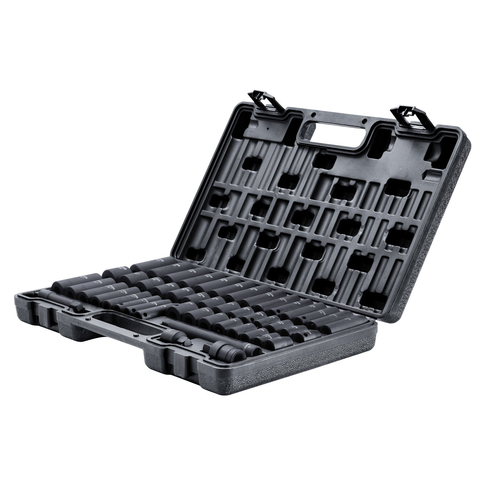 1/2" Drive Deep Impact Socket Set, 34pcs Socket Set Metric (8-36mm) 6 Point Cr-MO Alloy Steel for Auto V952-CJTTZ12CRMO3448AJV0