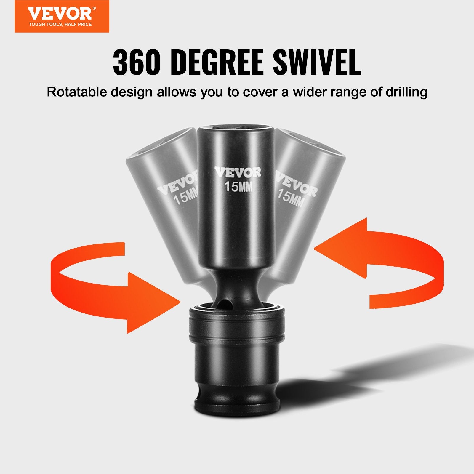 360 Degree Swivel Impact Sockets Set 14pcs 6-Point 3/8in Drive Socket Set V952-CJTTZJ1CRMO10JEDIV0