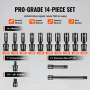 360 Degree Swivel Impact Sockets Set 14pcs 6-Point 3/8in Drive Socket Set V952-CJTTZJ1CRMO10JEDIV0