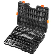 Impact Sockets Set 130PCS 6-Point 3/8" & 1/2" Drive Bit Ratchet Tool Kit V952-CJTTZJ1CRMO1LIEEAV0
