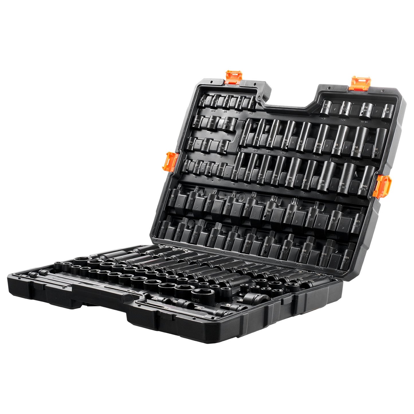 Impact Sockets Set 130PCS 6-Point 3/8" & 1/2" Drive Bit Ratchet Tool Kit V952-CJTTZJ1CRMO1LIEEAV0
